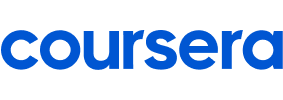 The Coursera logo in bold blue lowercase letters on a light gray background, representing a platform renowned for inspiring countless Success Stories.